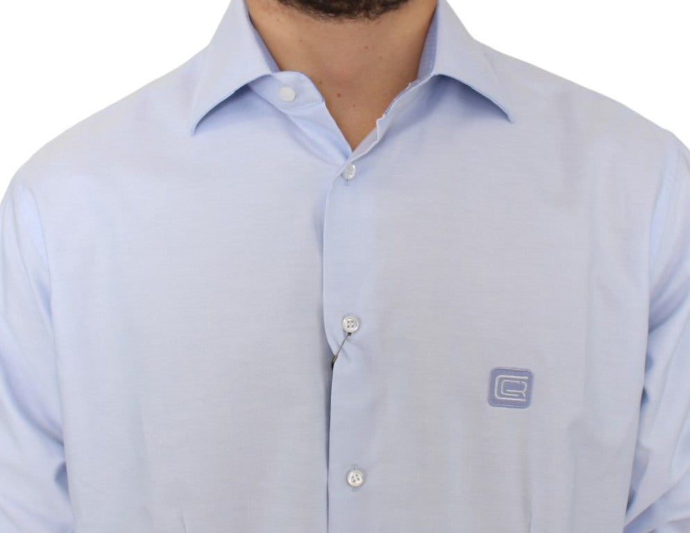 Elegant Light Blue Italian Cotton Shirt