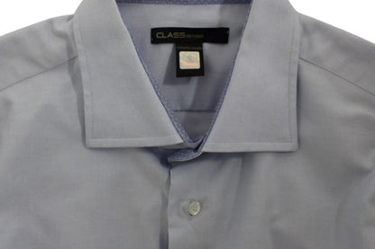 Camisa Elegante De Algodón Italiano Azul Claro