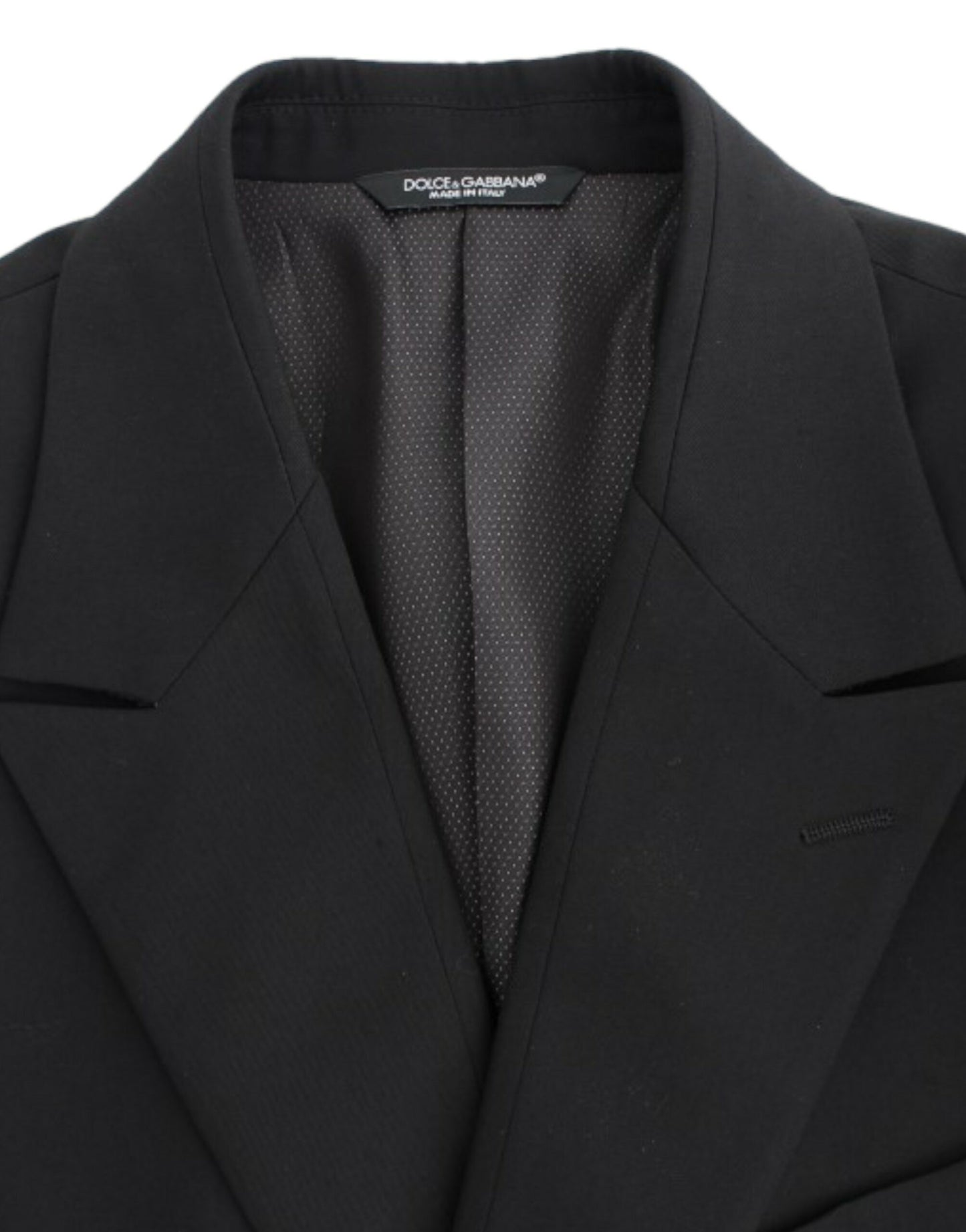 Zwarte wollen slim-fit blazer