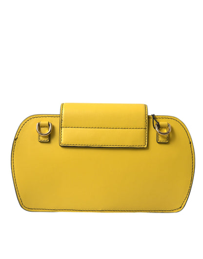 Exquisite Yellow Leather Eyewear Case