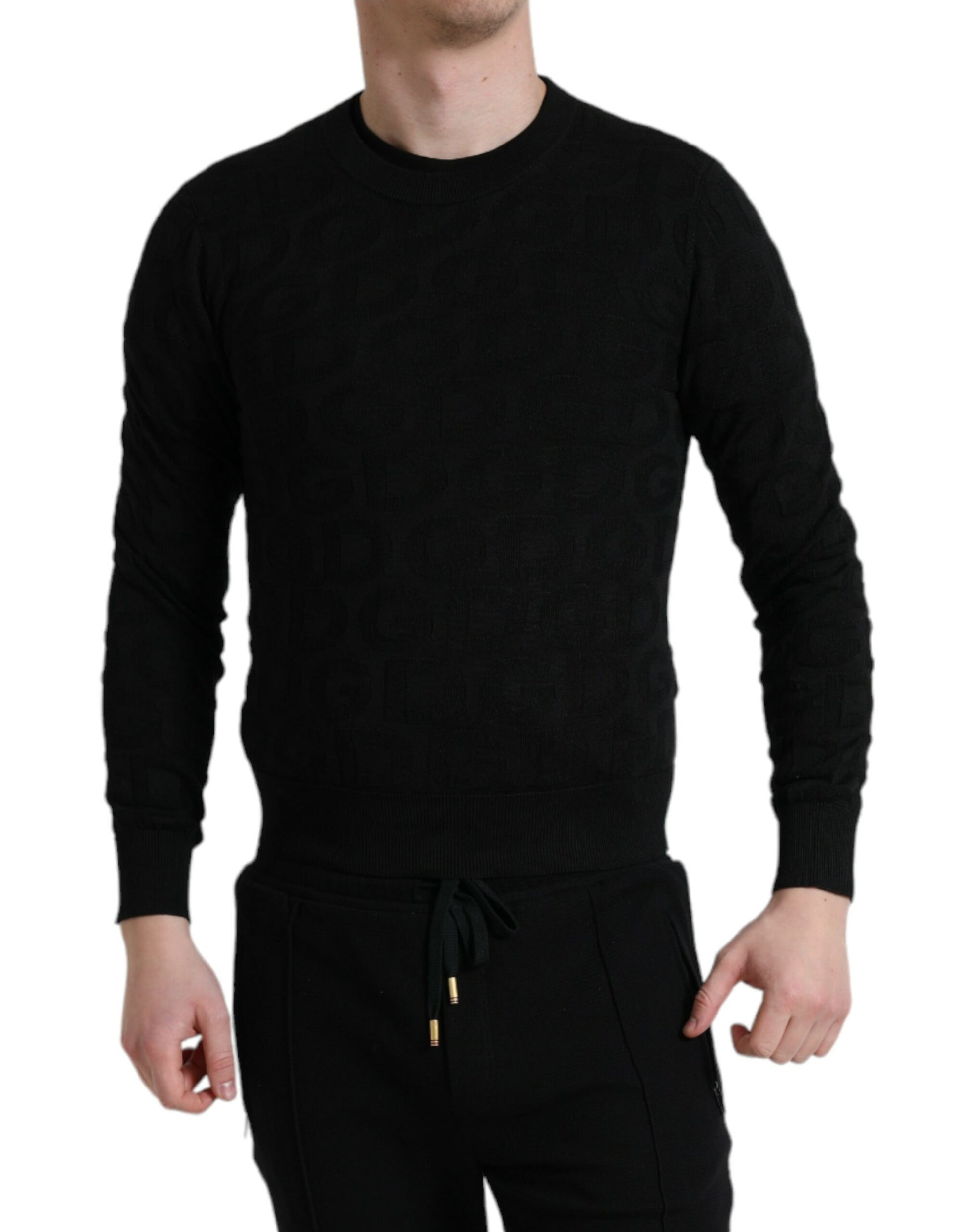 Elegant Silk Crewneck Sweater for Men