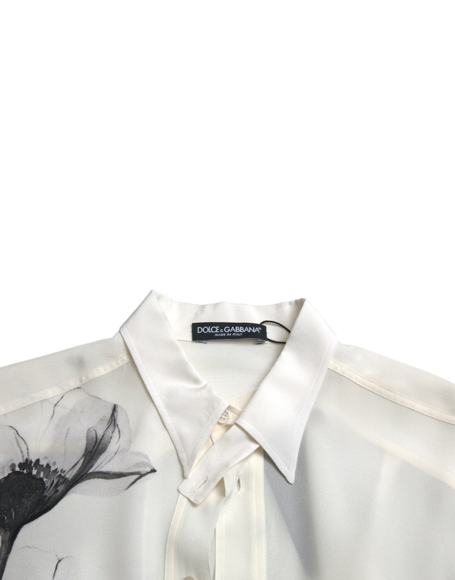 Camisa de vestir de seda floral elegante