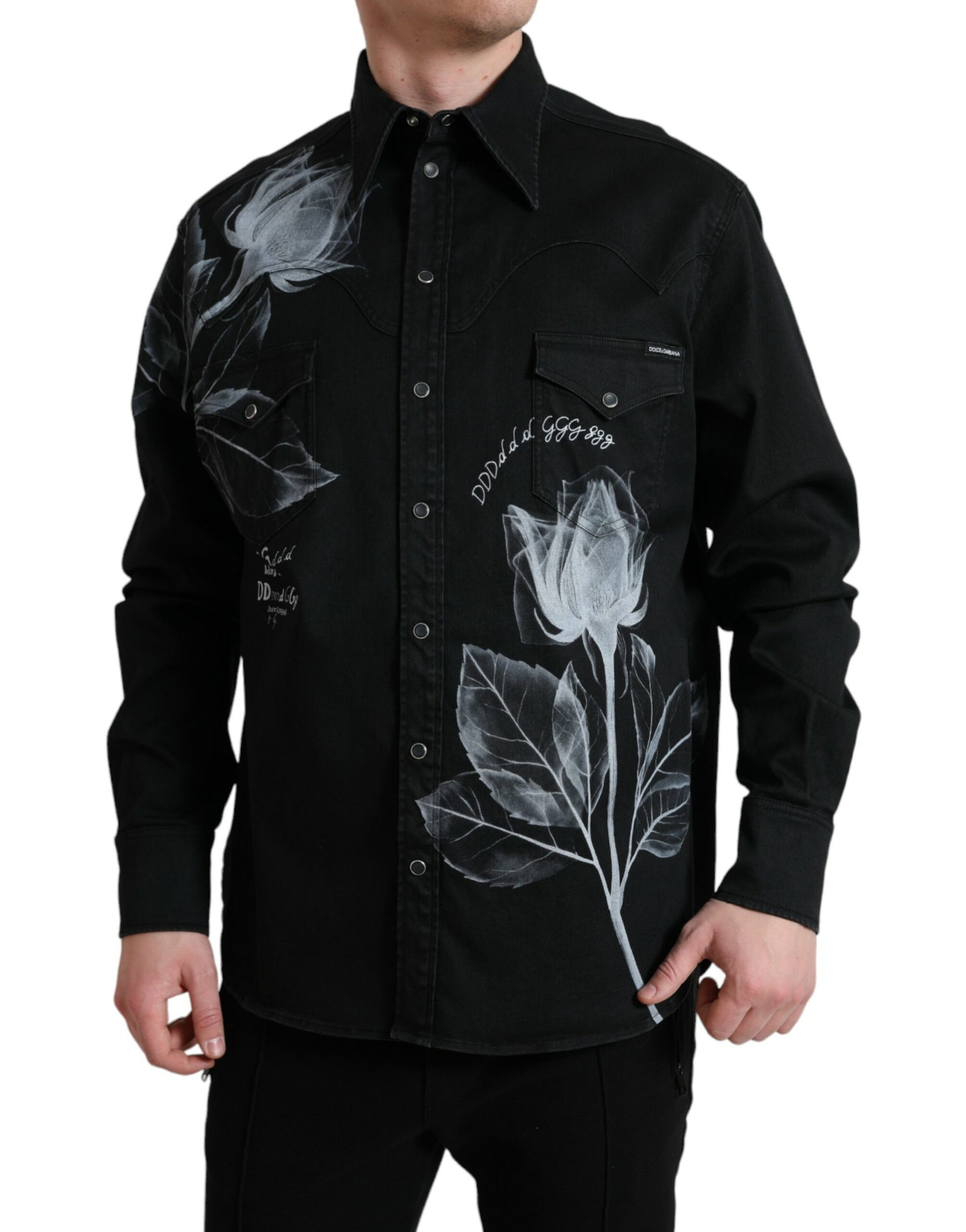 Camisa de vestir elegante con estampado floral