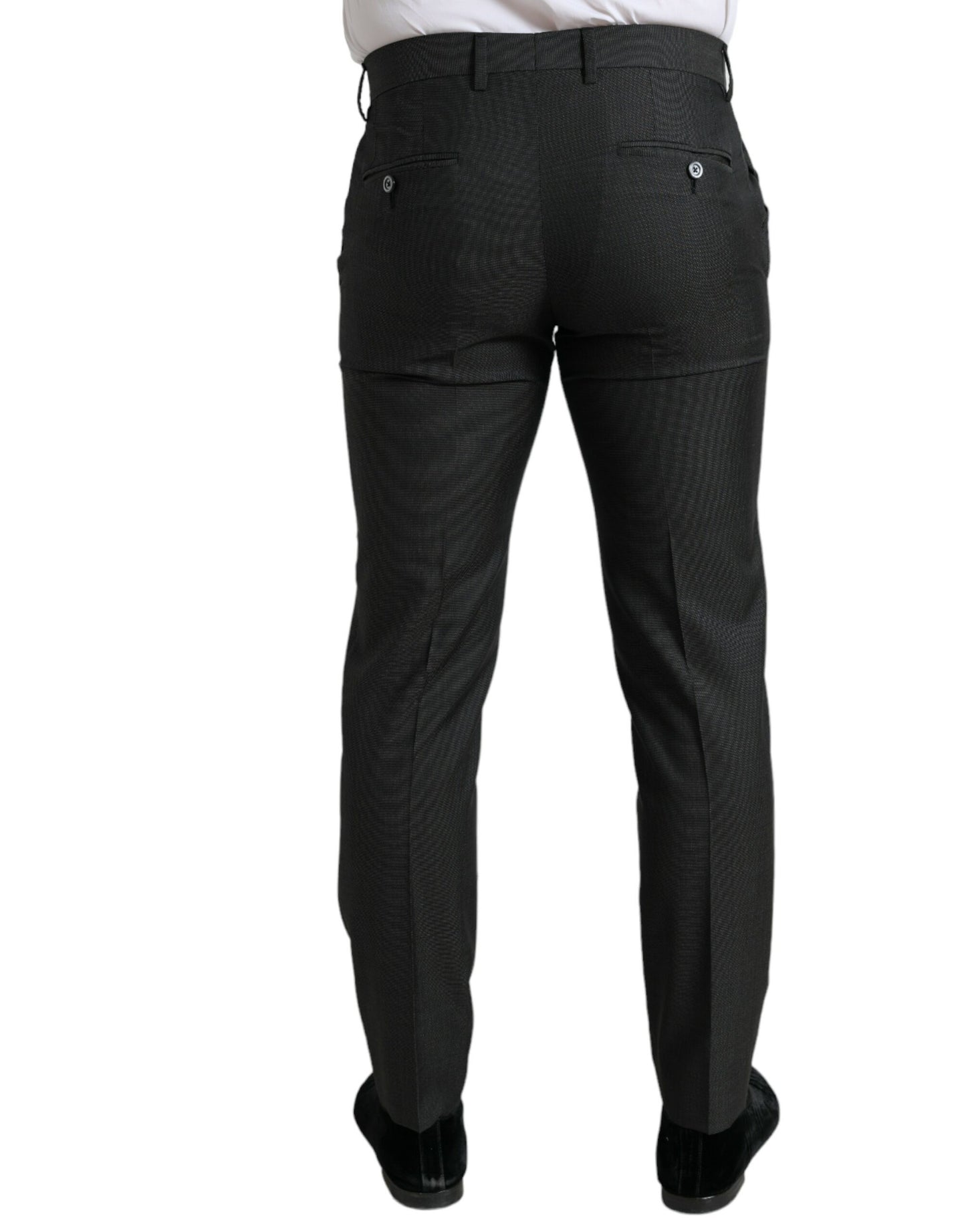 Pantalón de vestir ajustado gris oscuro elegante