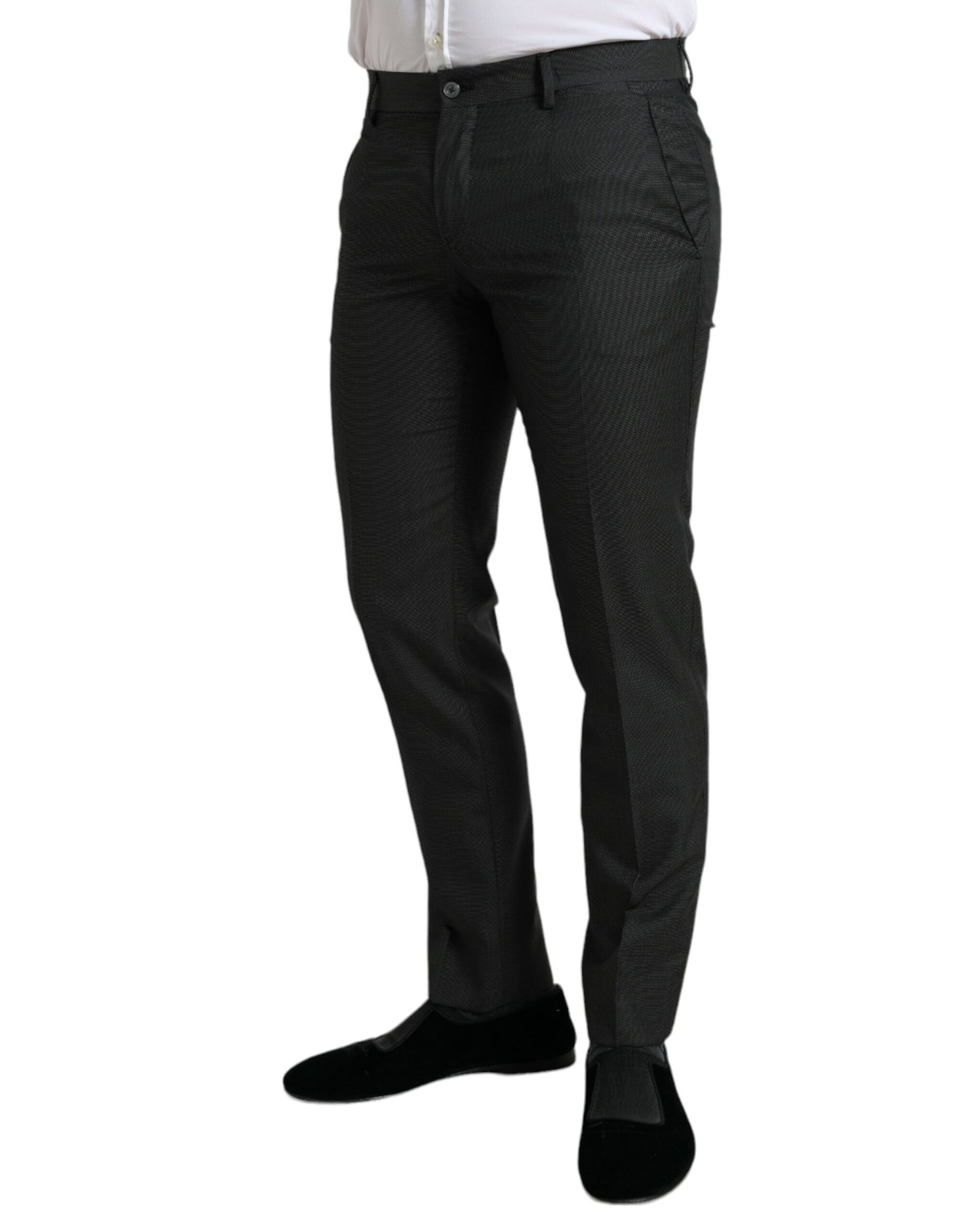 Pantalón de vestir ajustado gris oscuro elegante