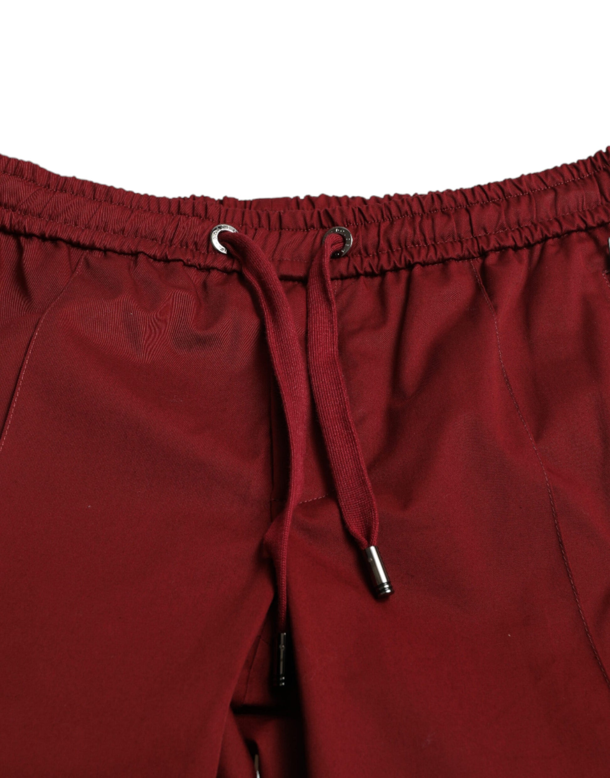 Pantalón jogger elástico de algodón granate