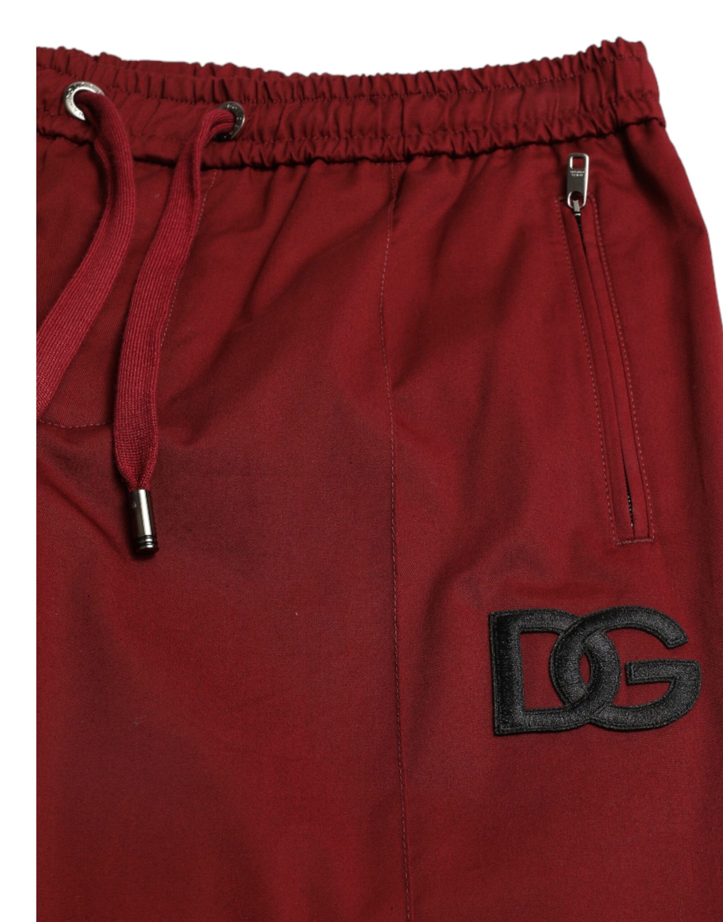 Pantalón jogger elástico de algodón granate