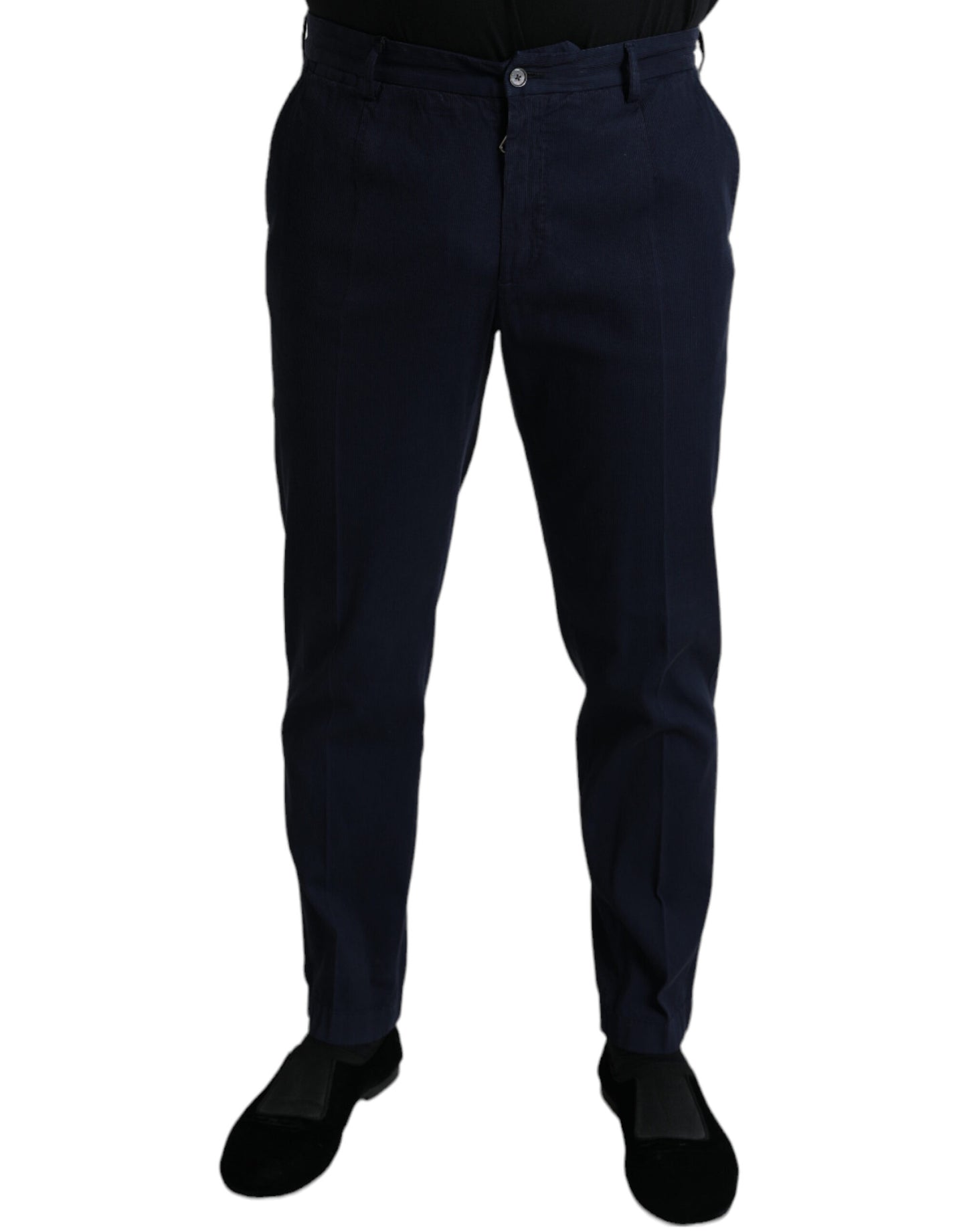 Pantalón de vestir ajustado azul oscuro elegante