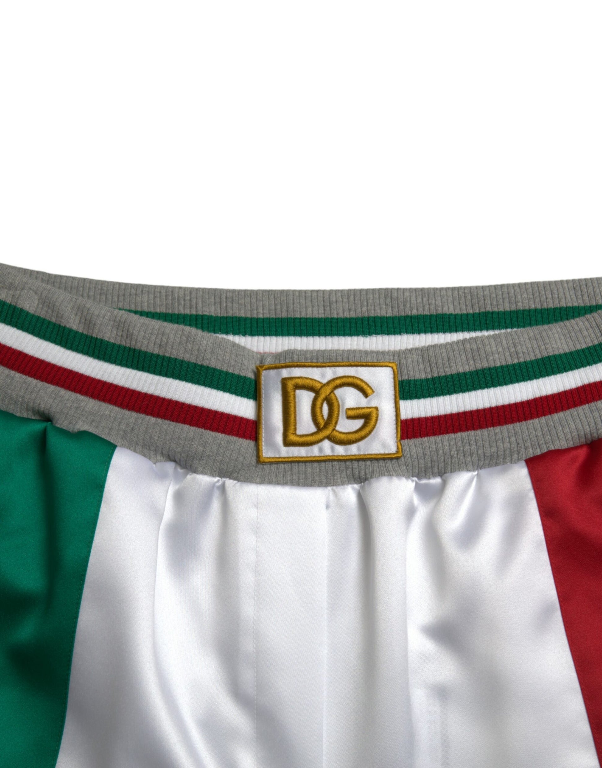 Veelkleurige Italiaanse patch-slanke joggingbroek