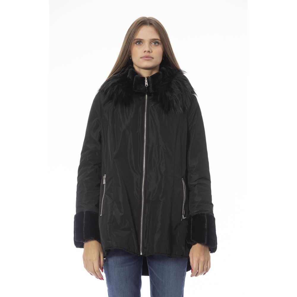 "Black Polyester Women Jacket"