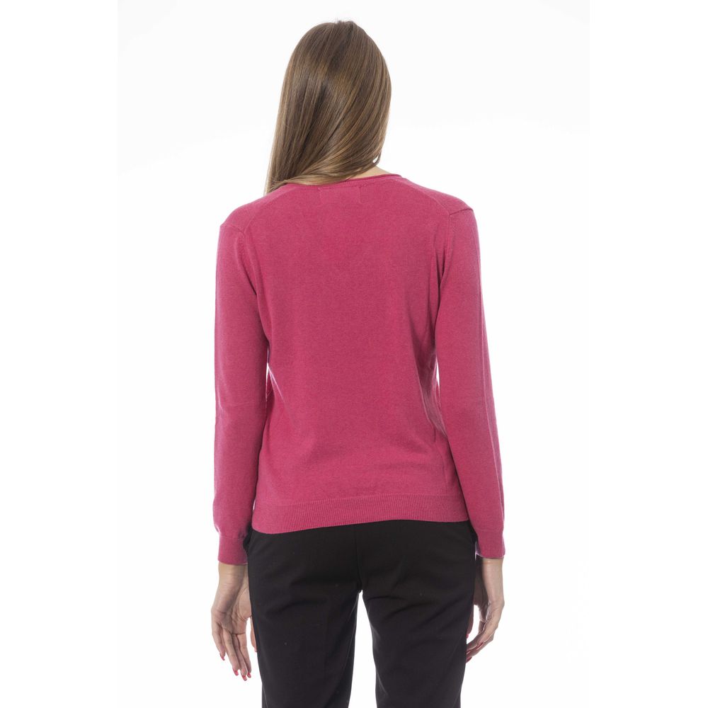 Fuchsia Viscose Women Sweater