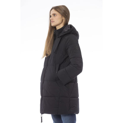 Elegant zwart donsjack voor chique warmte