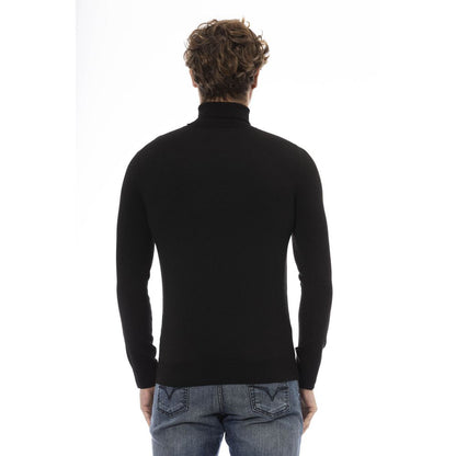 Black Wool Men Sweater