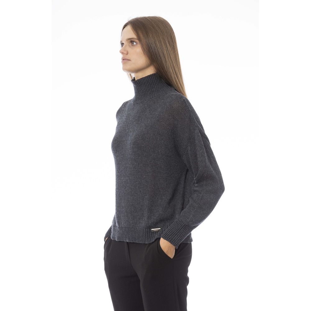 Gray Wool Women Sweater