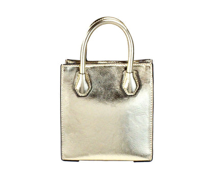 Mercer XS lichtgoud metallic North South shopper crossbodytas