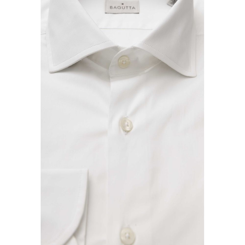 White Cotton Men Shirt