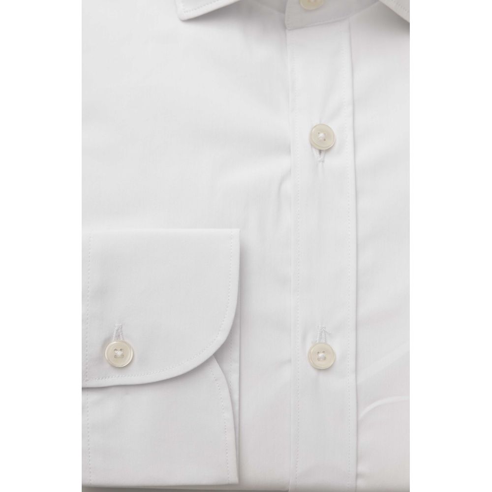 White Cotton Men Shirt