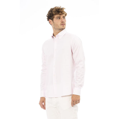 Camisa rosa elegante de mezcla de algodón