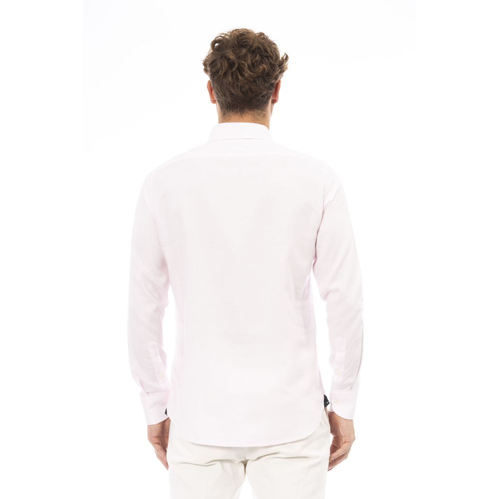 Pink Cotton Men Shirt