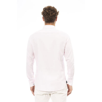 Camisa rosa elegante de mezcla de algodón