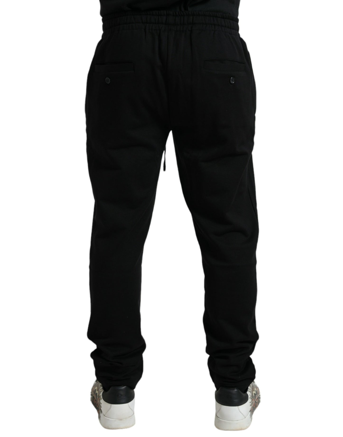 Elegantes pantalones jogger de algodón negros