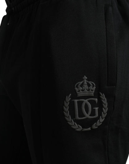 Zwart katoenen logo jogger heren joggingbroek broek