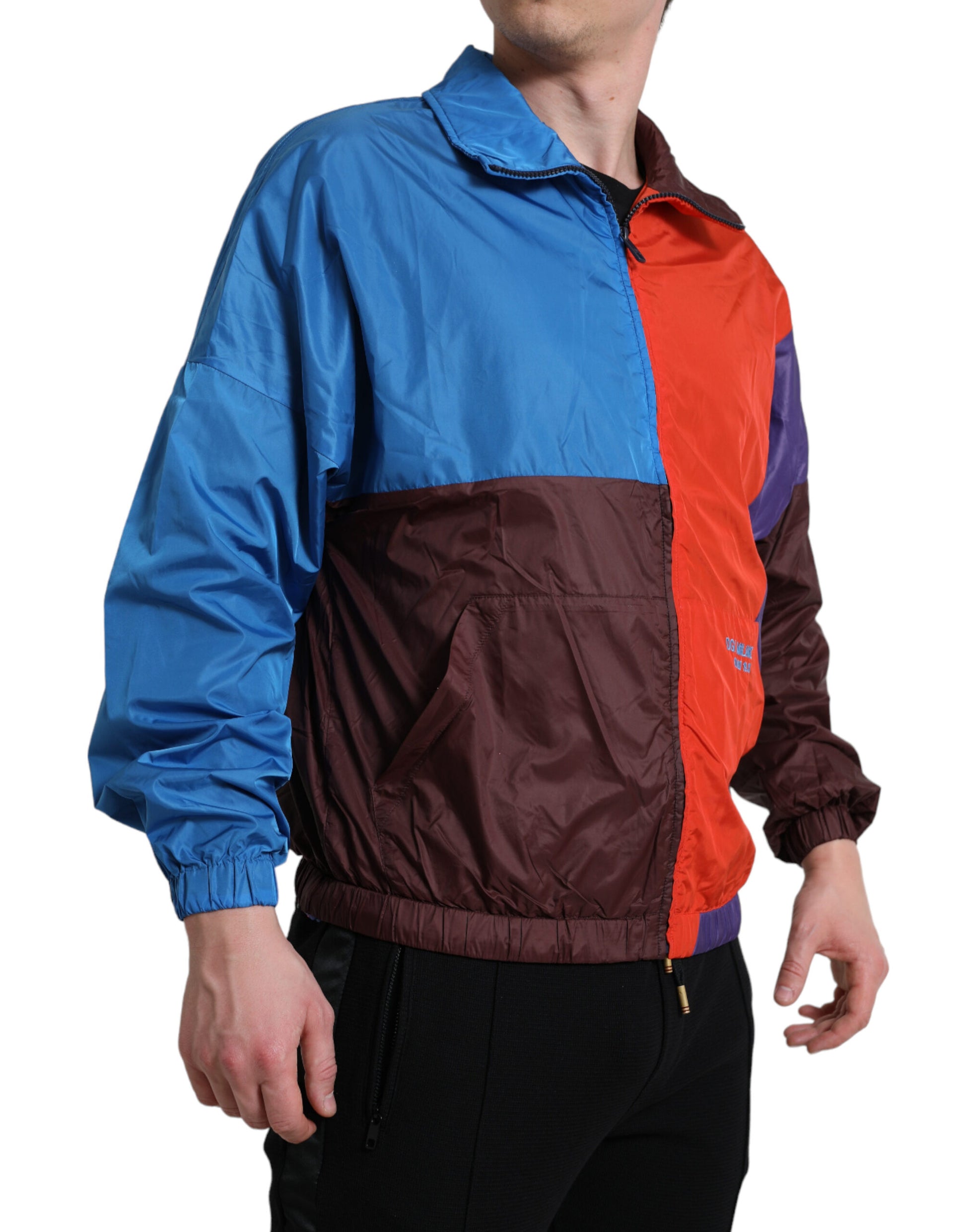 Chaqueta cortavientos de tejido técnico multicolor