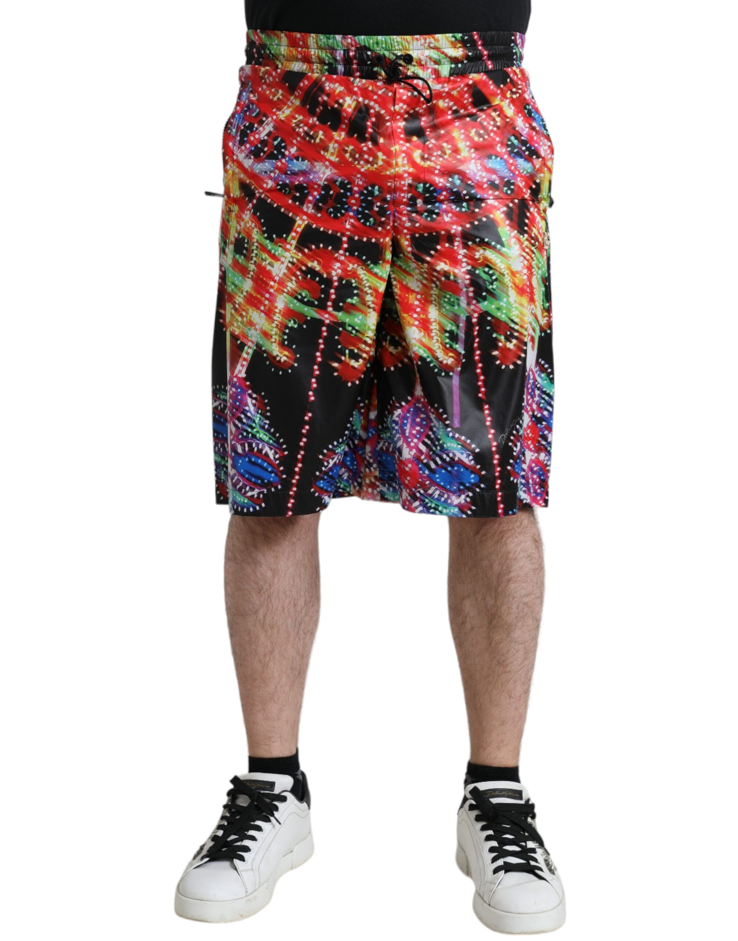 Herenbermudashorts met veelkleurige Luminarie-print