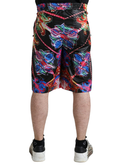 Herenbermudashorts met veelkleurige Luminarie-print