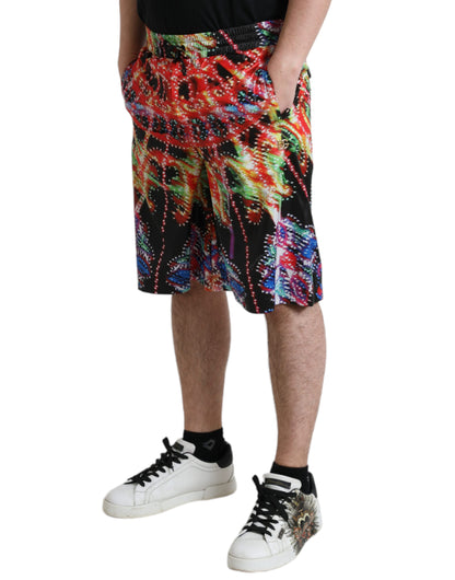 Herenbermudashorts met veelkleurige Luminarie-print