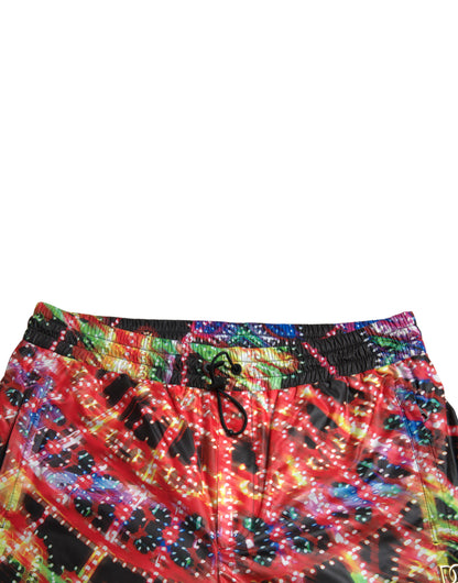 Herenbermudashorts met veelkleurige Luminarie-print