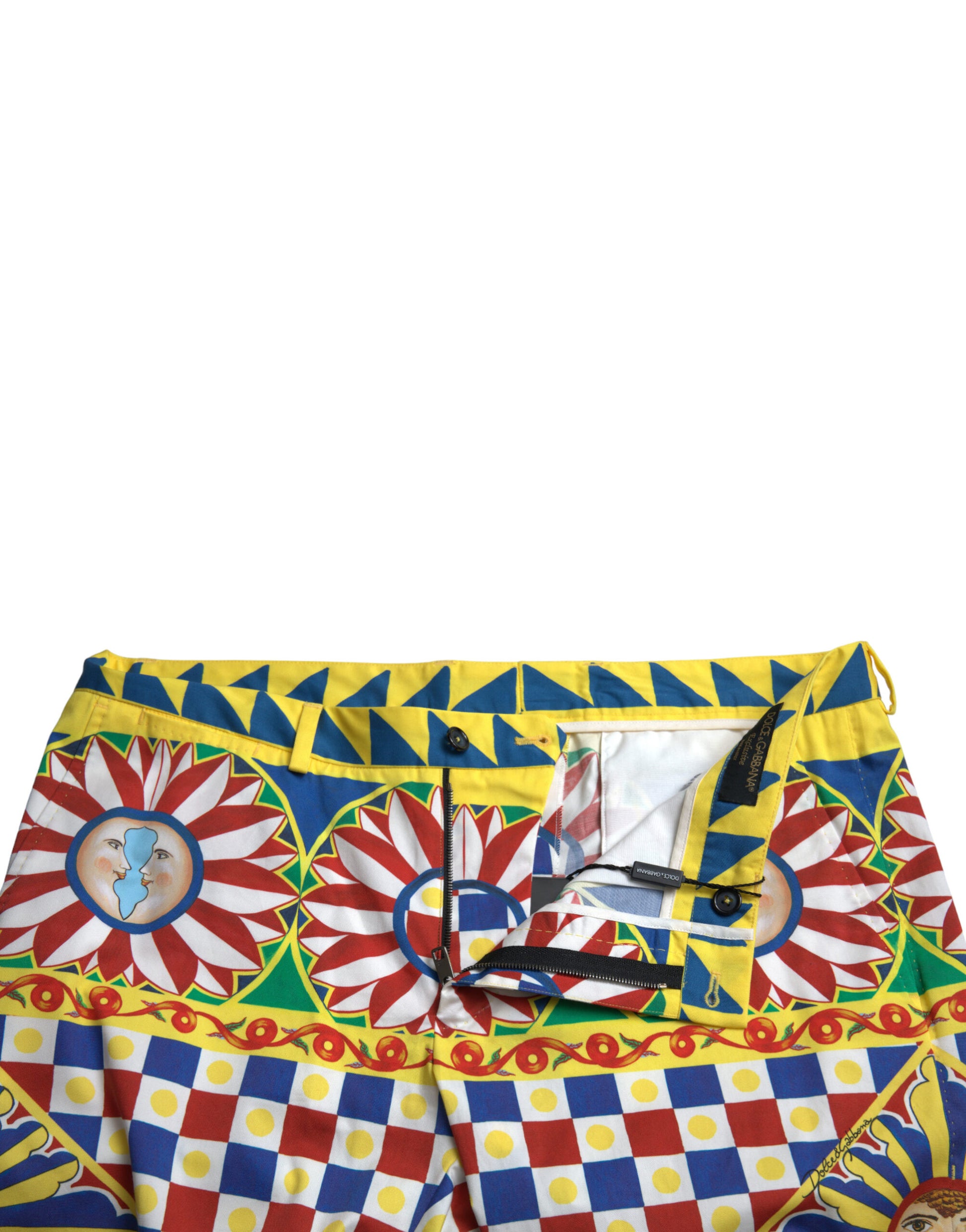 Herenbermudashorts met veelkleurige Carretto-print