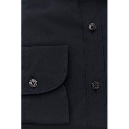 Blue Cotton Men Shirt