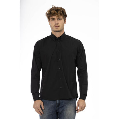 Black Cotton Mens Shirt