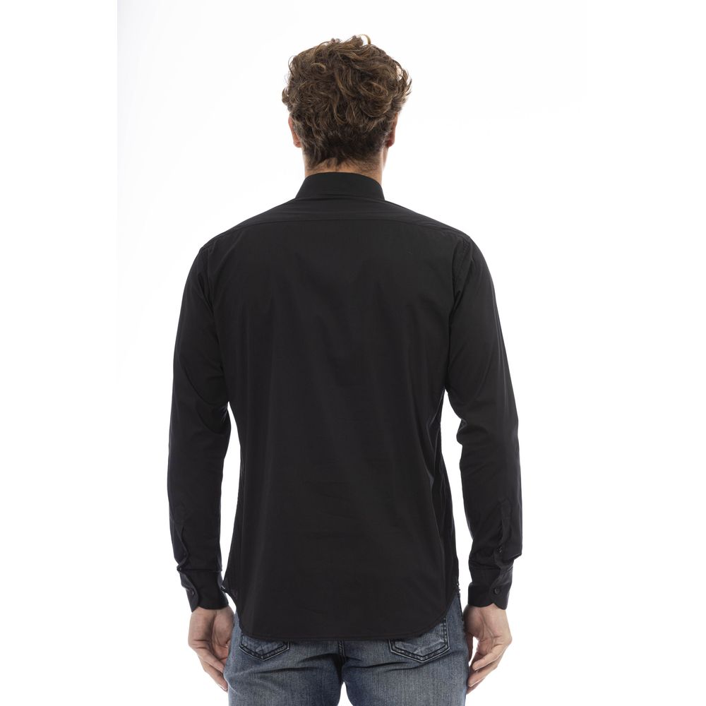 Black Cotton Mens Shirt