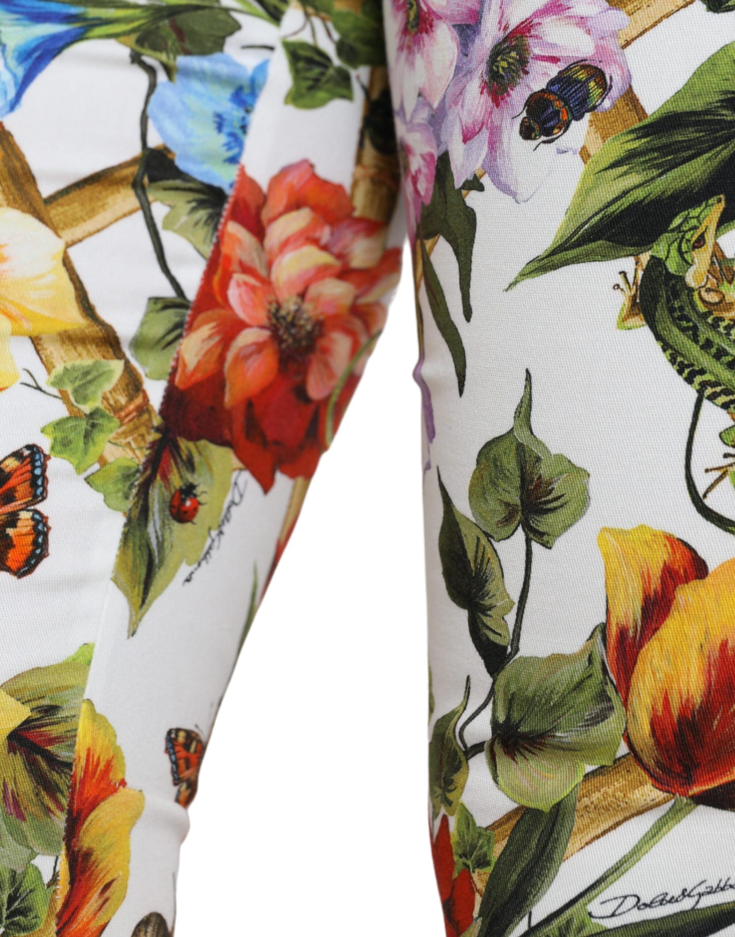 Pantalones de moda recortados de cintura alta florales