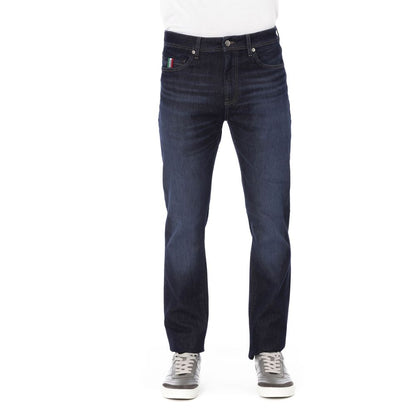 Trendsetting jeans met regular fit en logo