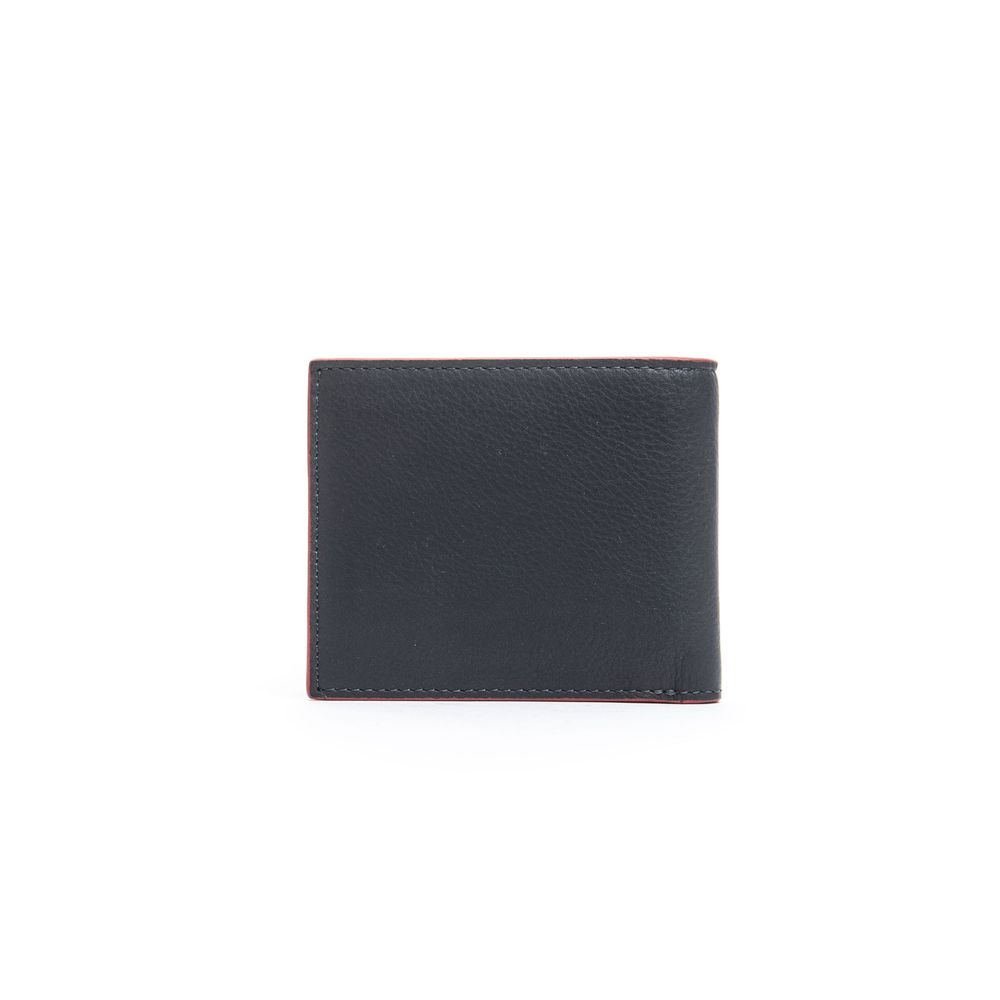 Blue Calf Leather Men Wallet