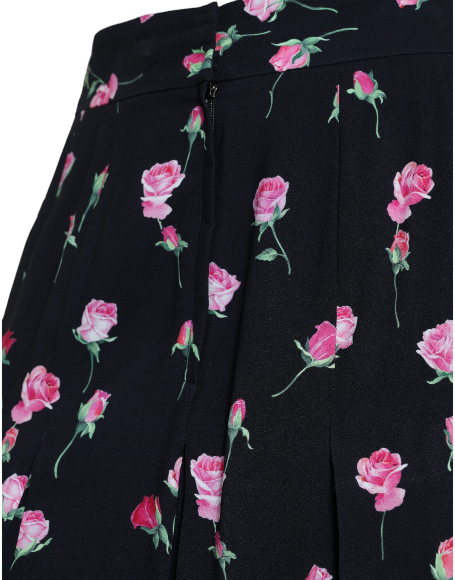 Elegant Floral A-Line Knee-Length Skirt