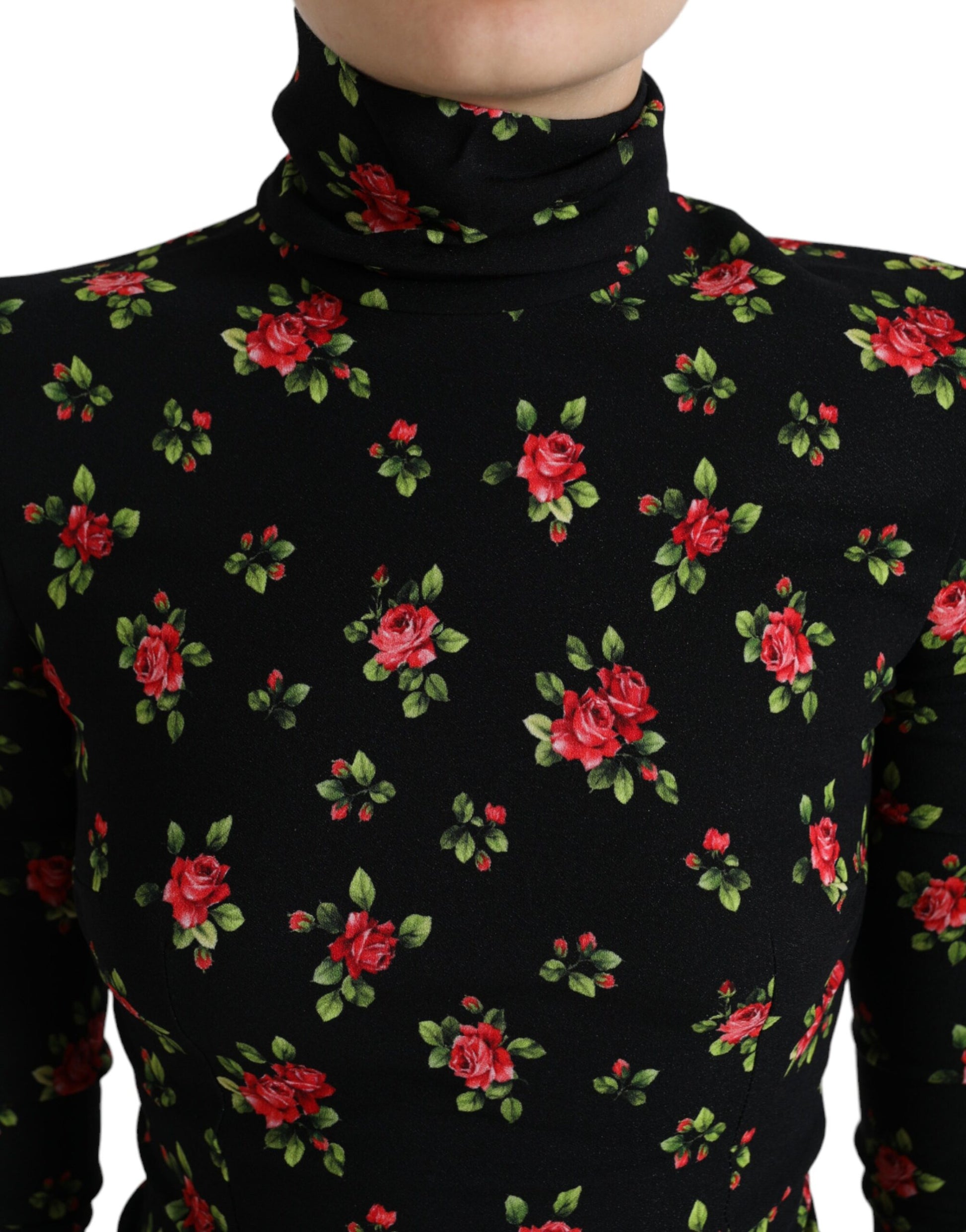 Top elegante de mezcla de seda floral