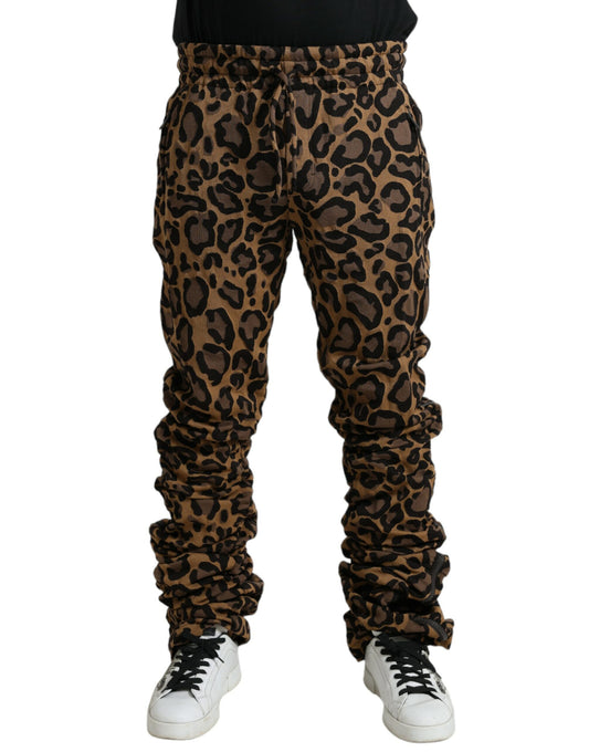 Pantalones jogger elegantes con estampado de leopardo