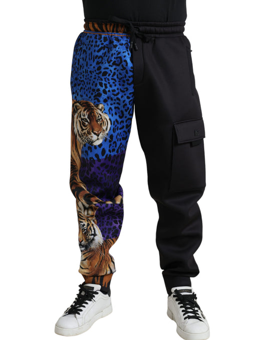 Joggers elegantes con estampado de tigre