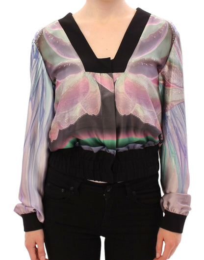 Multicolor Silk Blouse Jacket