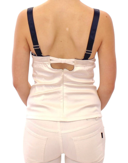 Witte tanktop met matrozenmotief