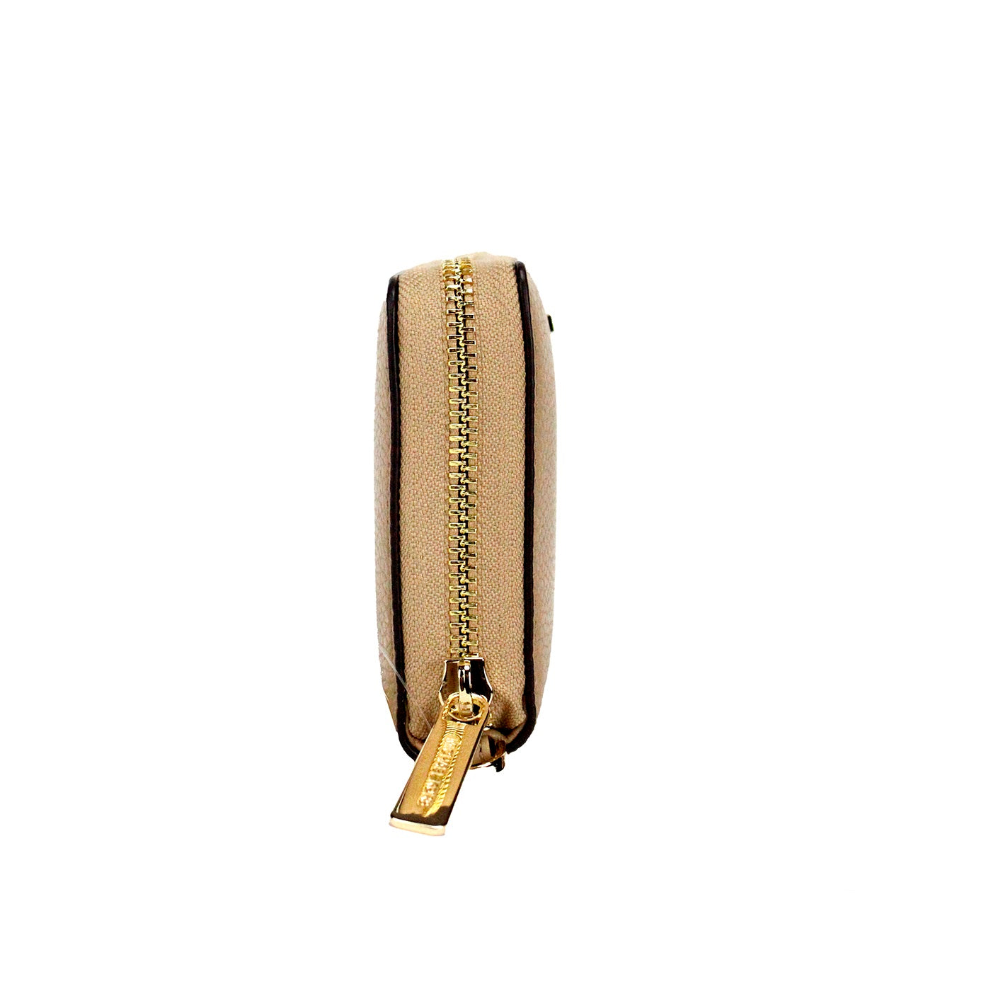 Cartera tipo pulsera continental grande de piel color camel de Jet Set Travel