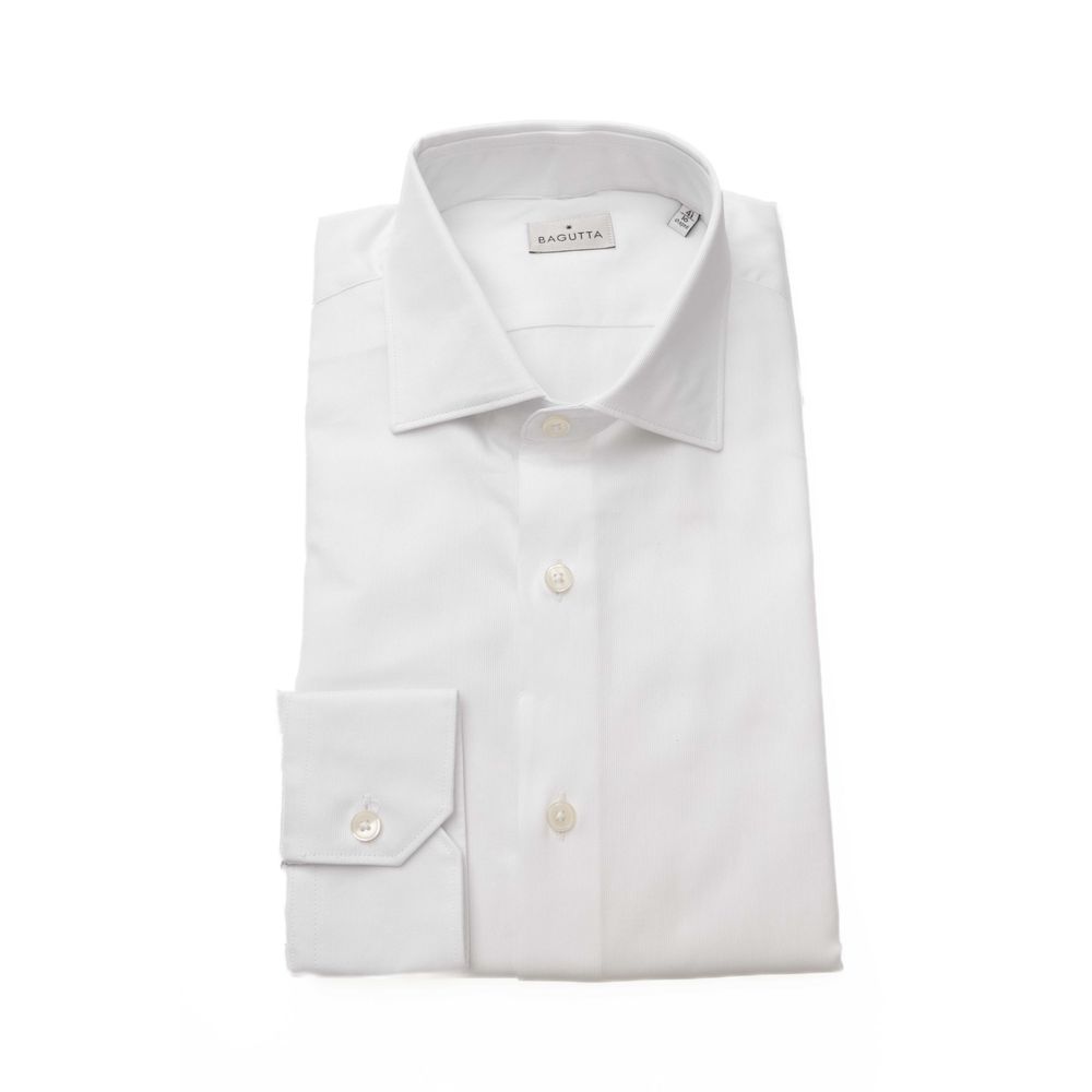 White Cotton Men Shirt