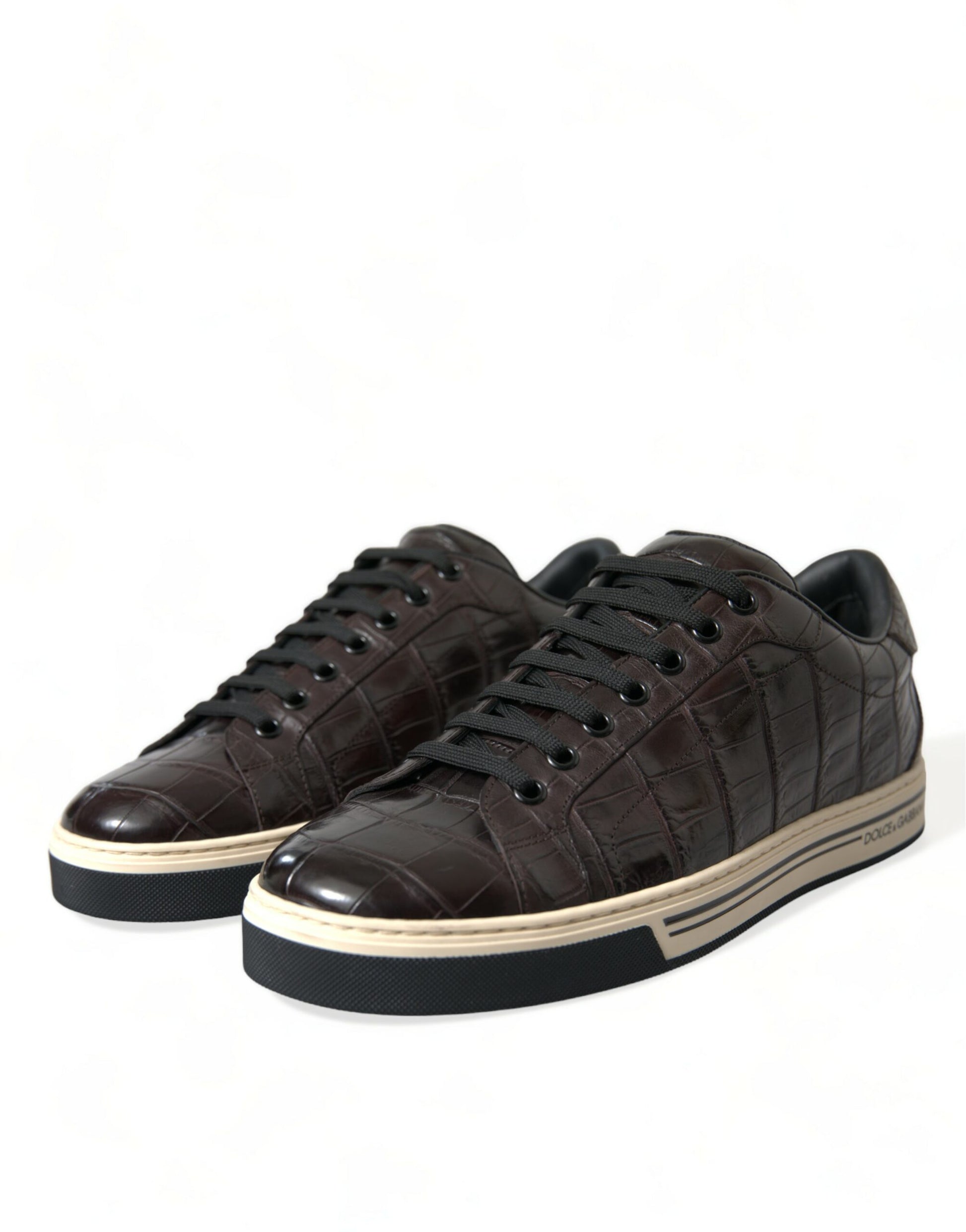 Elegant Exotic Leather Low-Top Sneakers