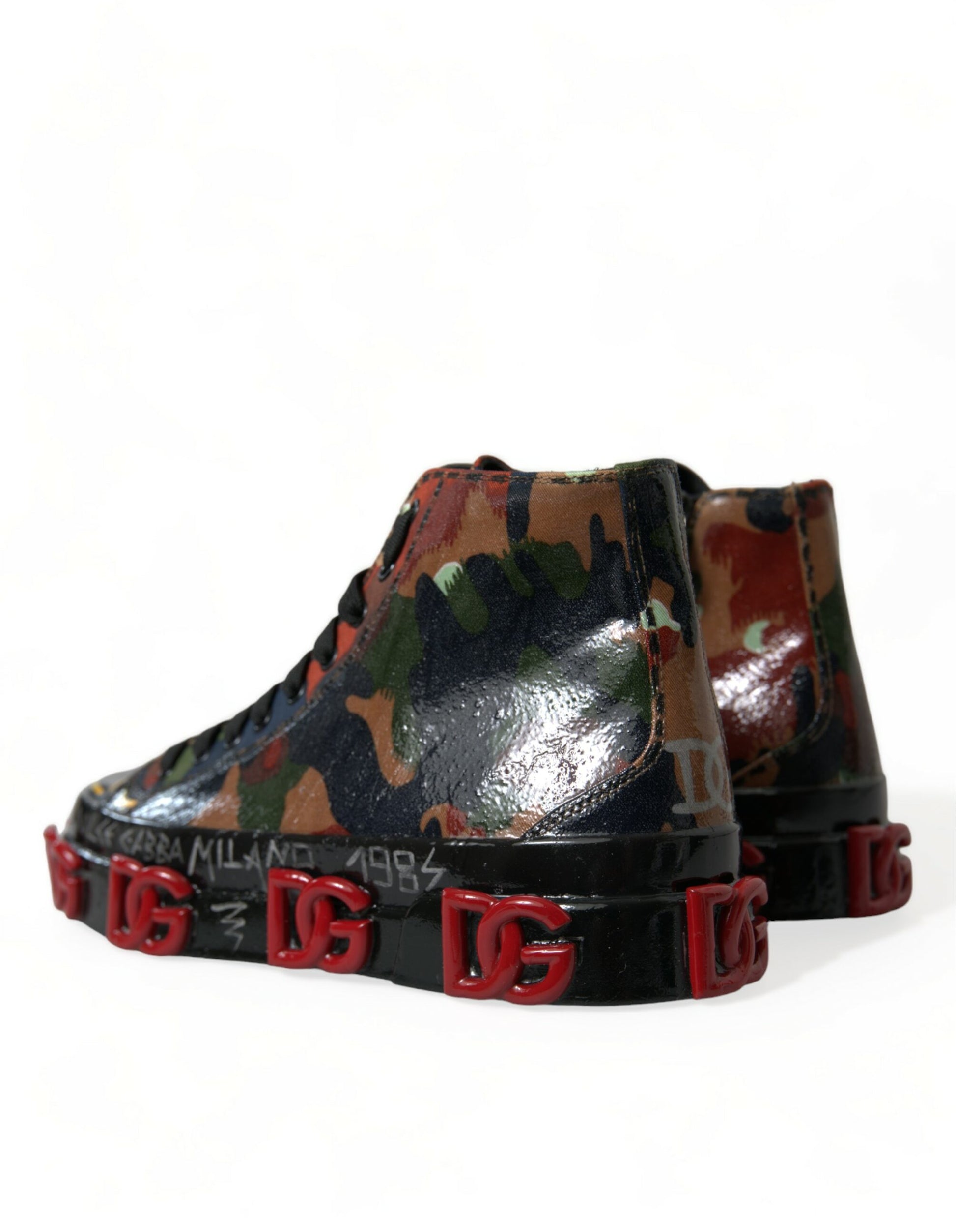 Veelkleurige camouflage hoge heren sneakers schoenen