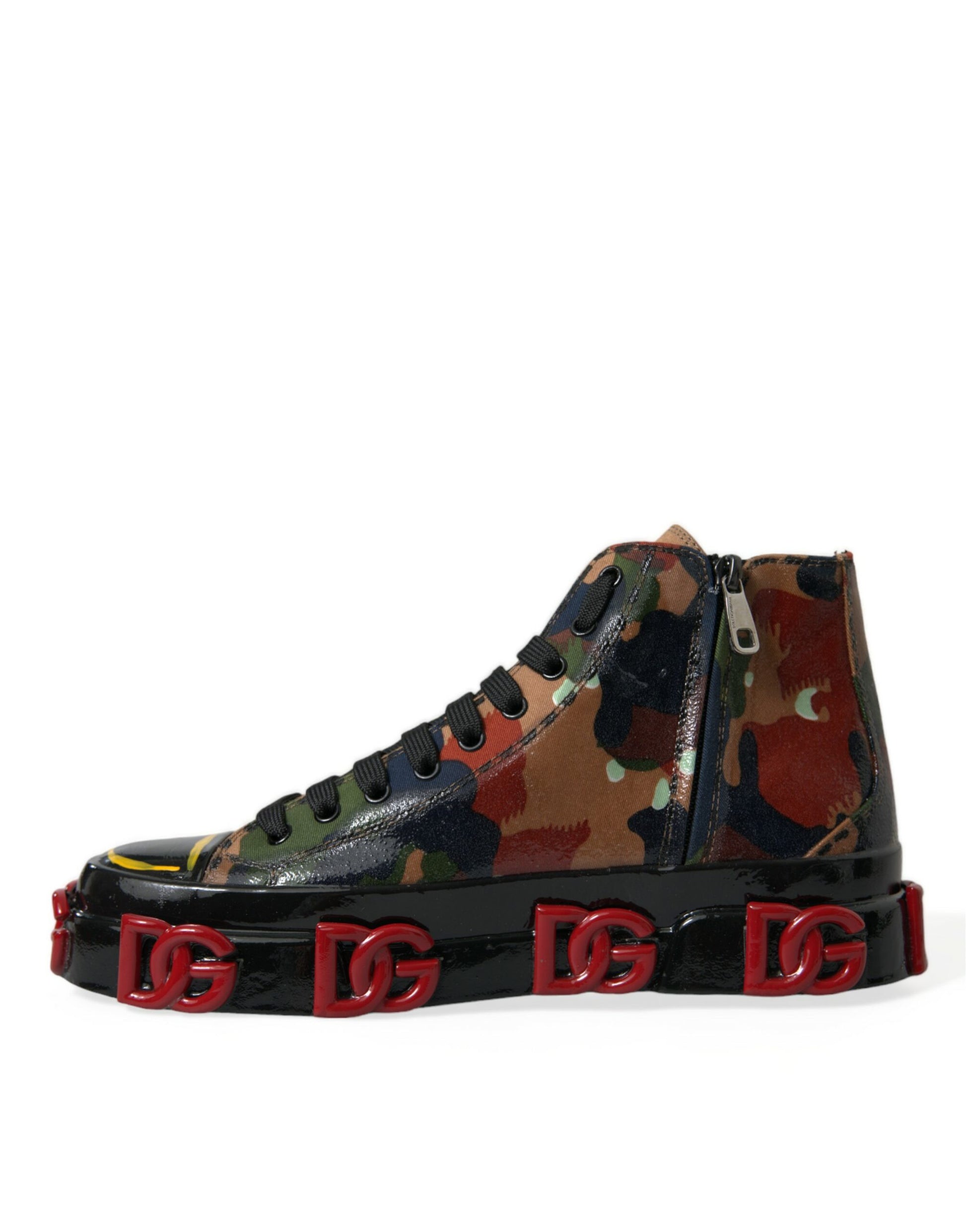 Veelkleurige camouflage hoge heren sneakers schoenen