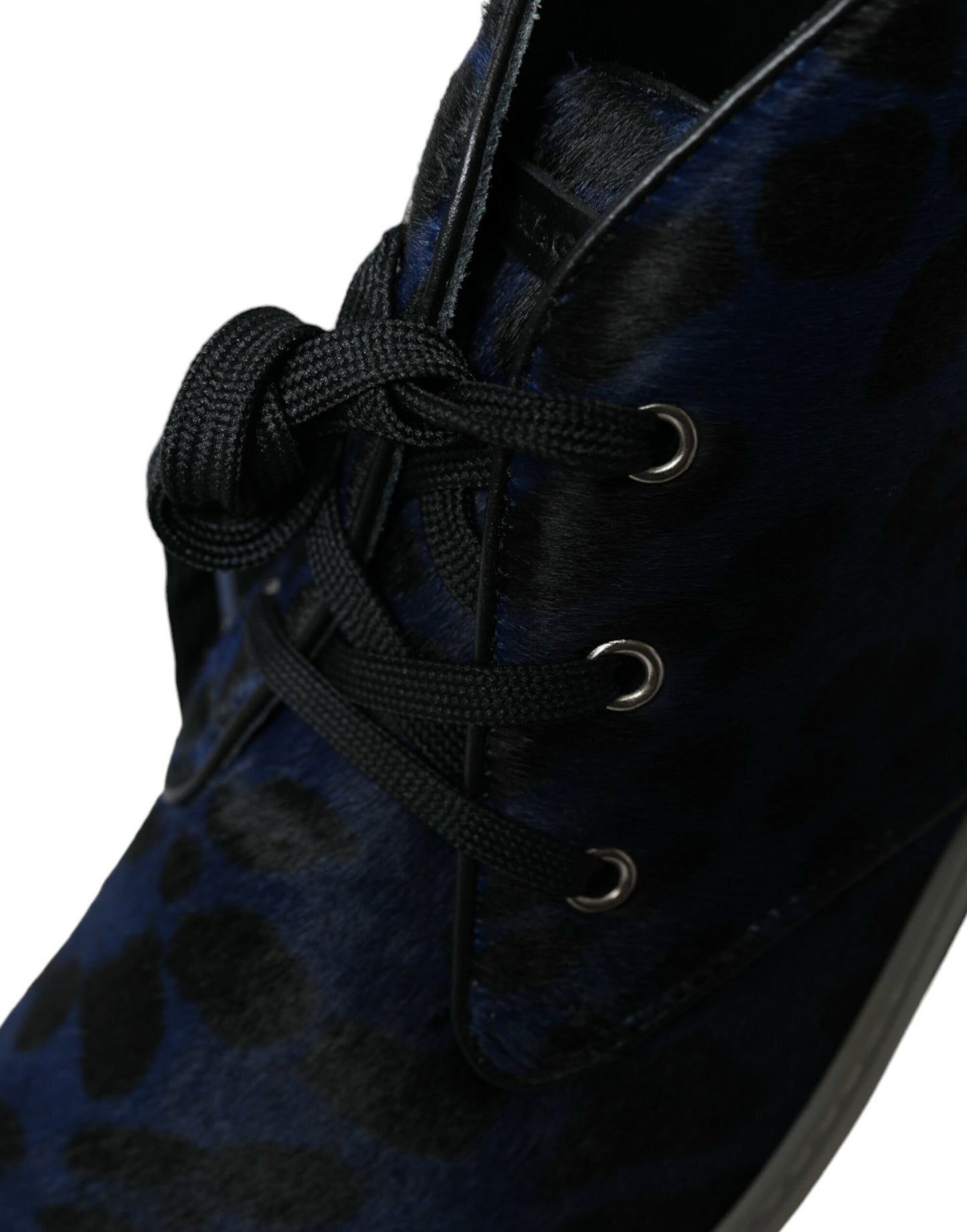 Zapatillas altas elegantes con estampado de leopardo azul